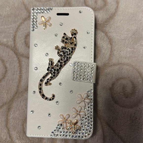 Galaxy A54 wallet style cell phone case and tempered glass screen protector - Picture 4 of 7